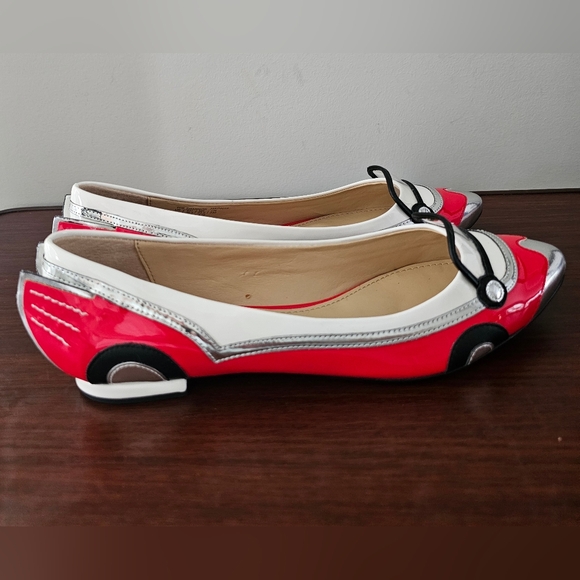 NWOB KATY PERRY The Shannon  Womens Red Race Car Ballet Flats, Shoes - Picture 1 of 12